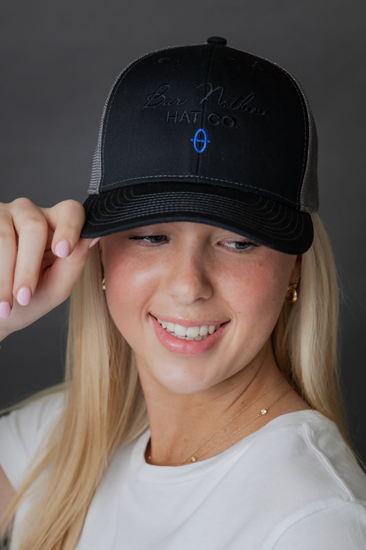 The "Little Bar Nothin’" - Black on Black Cap - 112