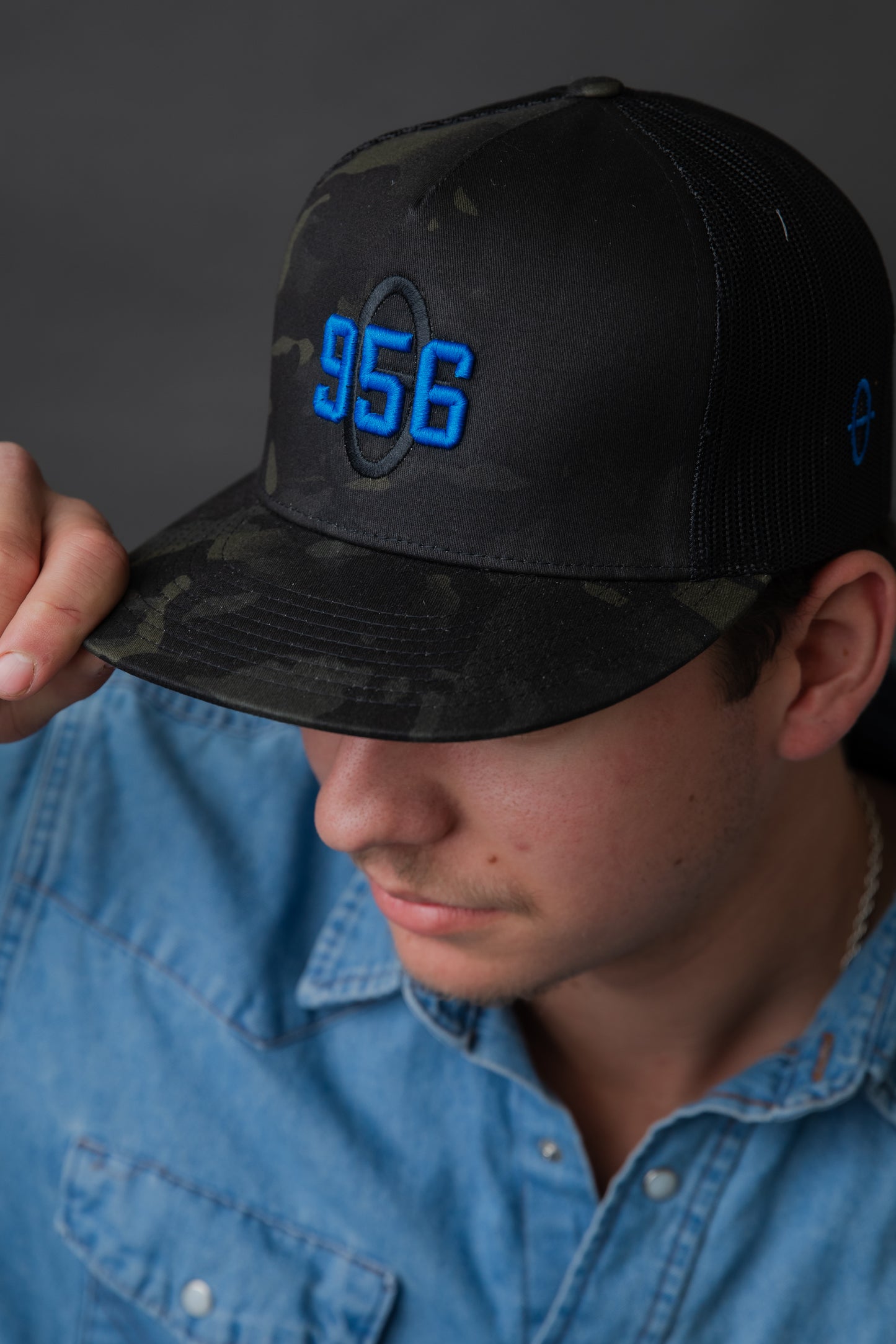 The “956” South Texas - Black Camo Cap - Yupoong Flexfit