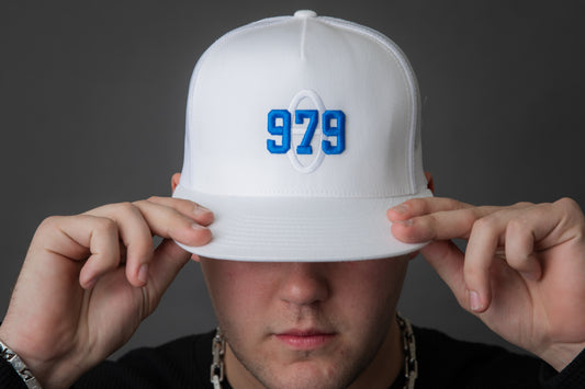 The “979” Mecom Blue Cap - Yupoong Flexfit